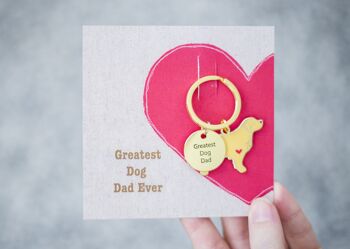 Porte-clés émail Golden Retriever - Dog Dad - Dog Dad Tag 1