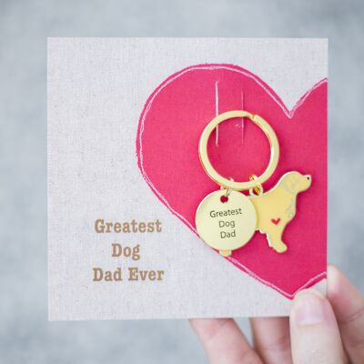 Golden Retriever Enamel Key Ring - Dog Dad - Dog Dad Tag