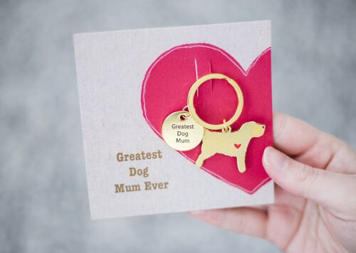 Cockapoo Enamel Key Ring - Apricot Yellow - Dog Mum - Dog Mum