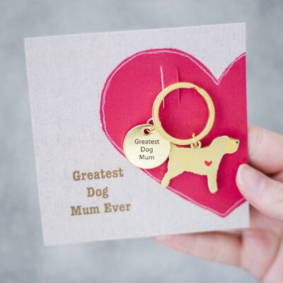 Cockapoo Enamel Key Ring - Apricot Yellow - Dog Mum - Dog Mum