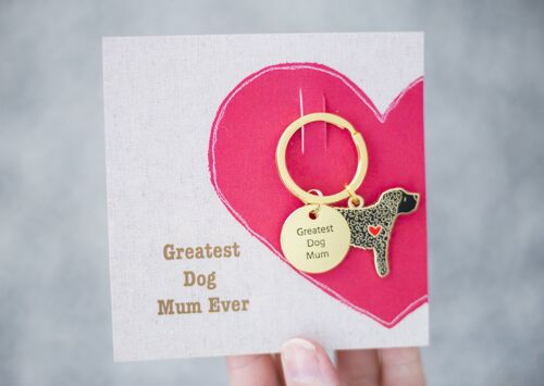 Cockapoo Enamel Key Ring - Black - Dog Mum - Dog Mum