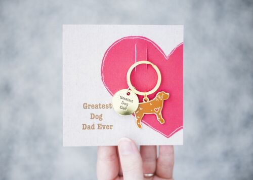 Labrador Enamel Key Ring - Red Fox - Dog Dad - Dog Dad Tag
