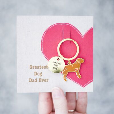 Labrador Enamel Key Ring - Red Fox - Dog Dad - Dog Dad Tag