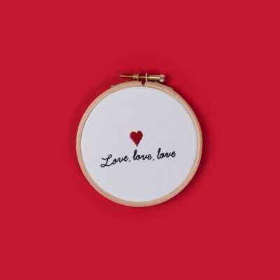 EASY EMBROIDERY Kit - Love, love, love