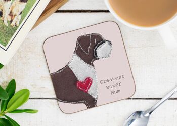 Boxer Greatest Dog Parent Coaster - Maman - Sans Pochette Cadeau 2