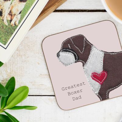 Boxer Greatest Dog Parent Coaster - Mum - With Gift Folder