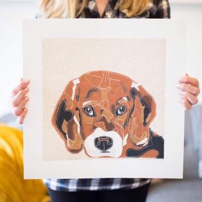 Beagle Giclee Large Art Print