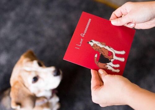 Beagle Valentines Card