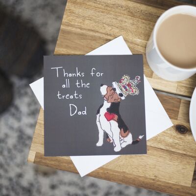Beagle Dad Birthday Card - Thanks For All The Treats