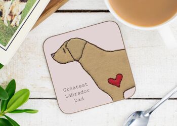 Labrador Greatest Dog Parent Coaster - Maman - Sans Dossier Cadeau - Chocolat 2