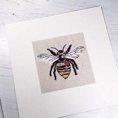 Honey Bee Art Print - Framed