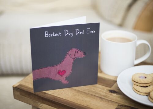 Dachshund Dog Dad Birthday Card