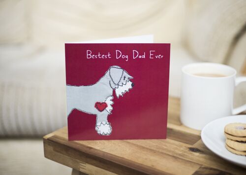 Schnauzer Dog Dad Birthday Card