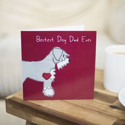 Schnauzer Dog Dad Birthday Card