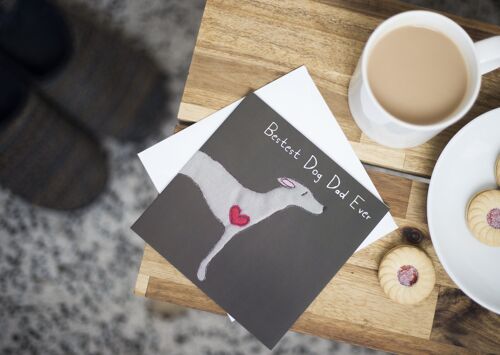 Whippet Dog Dad Birthday Card