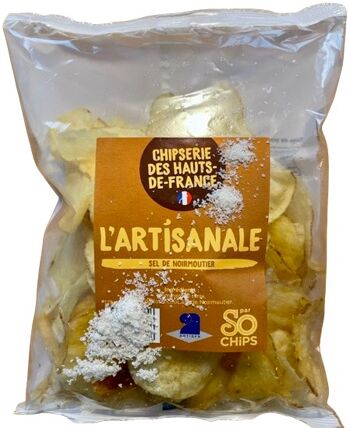 Chips L'ARTiSANALE Sel de Noirmoutier 125g Label Qualité Artisan • DDM 09/2024