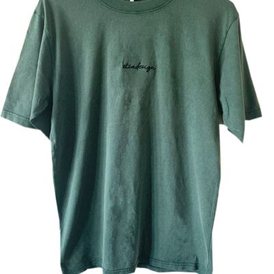 Styles Stone Wash Green Oversized Adults T-shirt