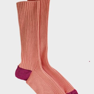 Women's cotton socks - Marcelle bi-taste Pink