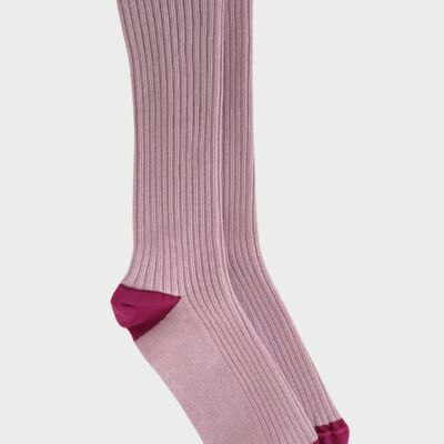 Chaussettes femme coton bio - Marcelle bi-goût Violette