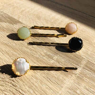 Margaux white mother-of-pearl hairpin