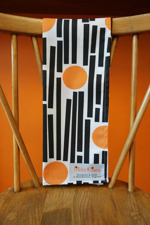 Linear Tea towel - choose your favourite colour! - Orange