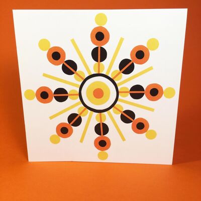 Orange 01 Grußkarte, quadratisch, innen blanko
