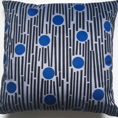 Linear square velvet cushion