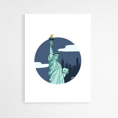 Newyork-vrijheidsbeeld-noframe-a5