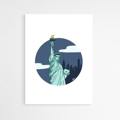 NEWYORK-VRIJHEIDSBEELD-NOFRAME-A3