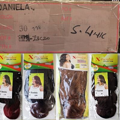 Wholesale X-pression Collection Daniela 15" 150g Weave on Synthetic Hair Extensions. - 33/30