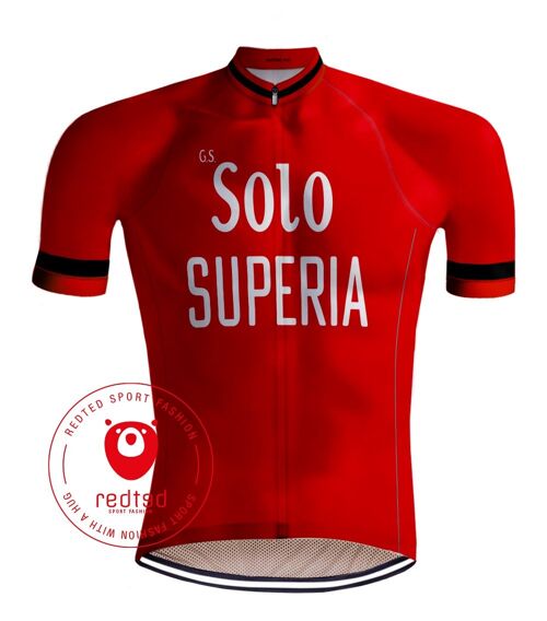 Retro Wielershirt Solo Superia Rood - REDTED