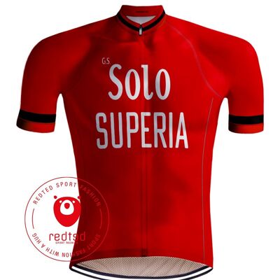 Retro Wielershirt Solo Superia Rood - REDTED