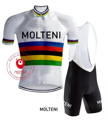 Retro Wielertenue Molteni Regenboog - REDTED 1