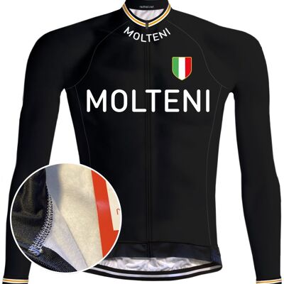 Retro Wielerjack (fleece) Molteni Zwart - REDTED