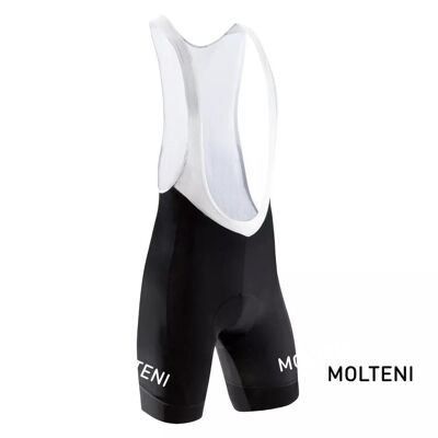 Retro Wielerbroek Molteni - REDTED -Zwart