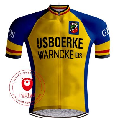 Camiseta retro Wielershirt IJsboerke Warncke Geel - REDTED