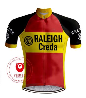 Retro Wielershirt TI-Raleigh rood - REDTED 1
