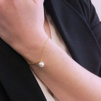 Bracelet Crystal Pearl : Doré et Perle 7