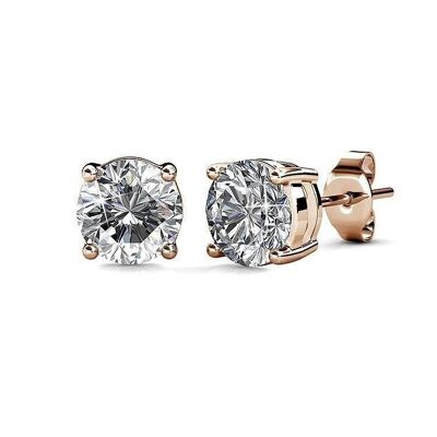 Mary earrings: Rose Gold and Crystal
