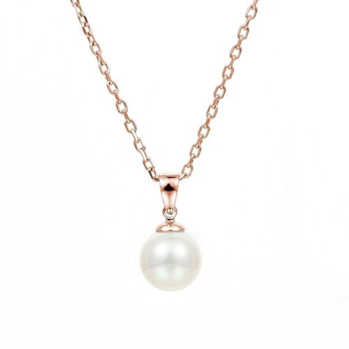Collier et Pendentif Full Moon Pearl : Or Rosé et Perle