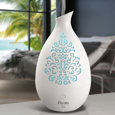 Ayan TX Aroma Diffuser & Humidifier with Colour Changing Night Light (White). 7 Hours.
