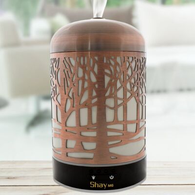 Diffuseur et humidificateur d'arôme Shay MG03 avec lampe à changement de couleur. 7 heures