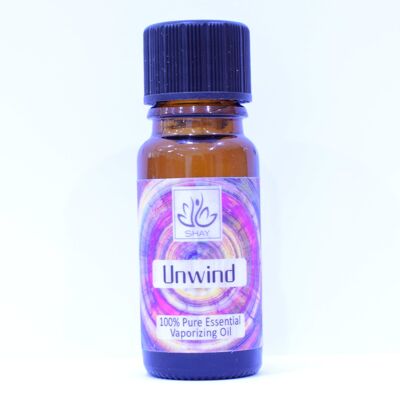 Unwind - Flacone da 10 ml di olio essenziale per vaporizzazione puro al 100% - 1