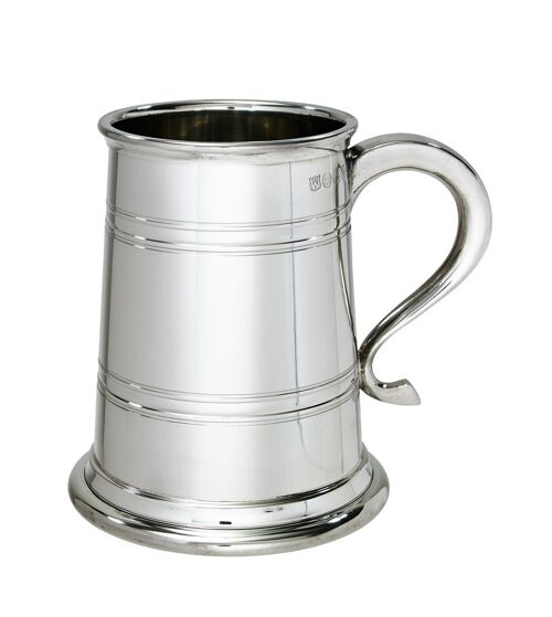 1 pint Heeley Pewter Lined Tankard