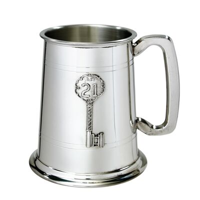 21 Key Badge 1 Pint Pewter Tankard