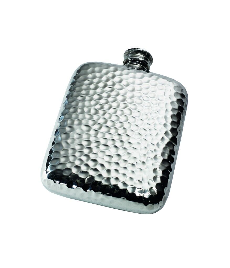 Buy wholesale 4oz Hammered Pewter Pocket Flask