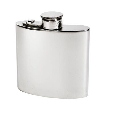 4oz Plain Pewter Flachmann mit Captive Top