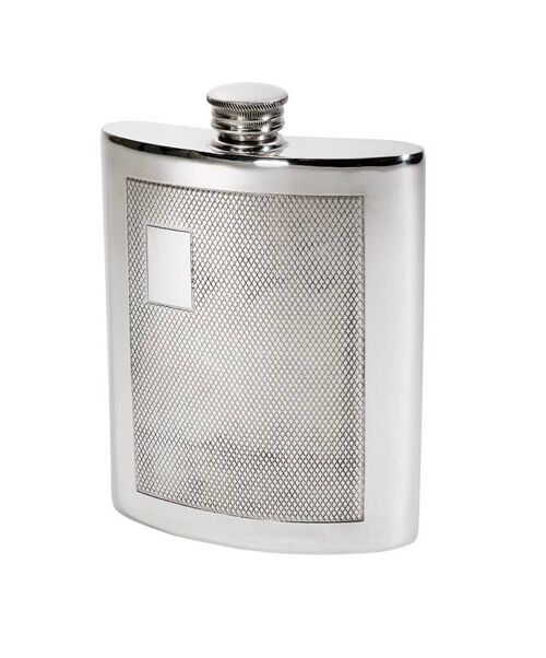 6oz Barley Pewter Kidney Hip flask