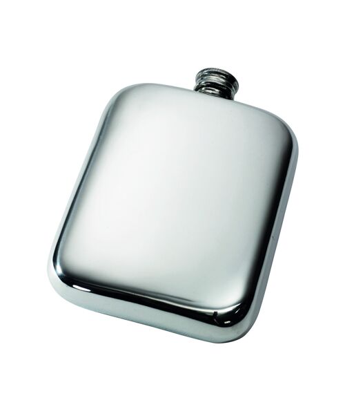 6oz Plain Pewter Pocket Flask