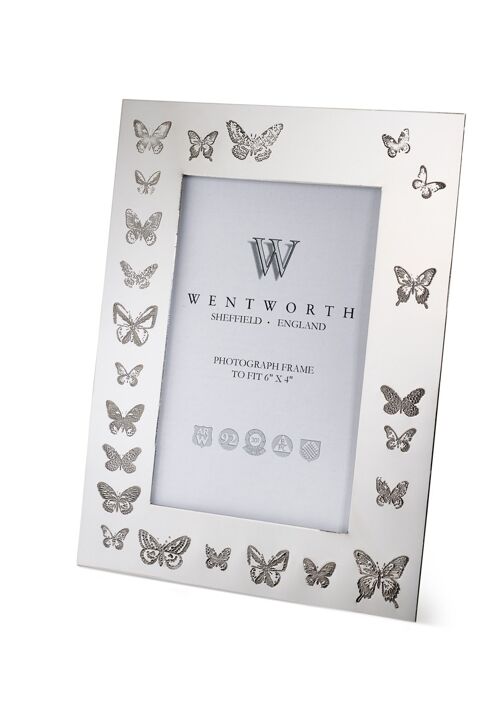 Butterfly Pewter 6"x4" Picture Frame